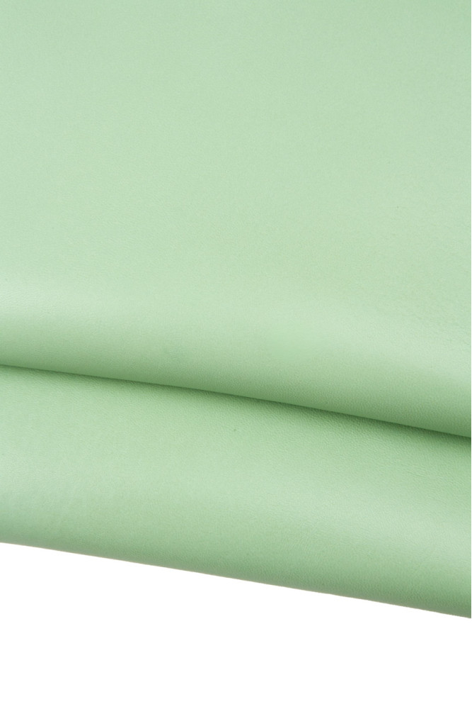 SET of 2 pastel GREEN leather skins,...