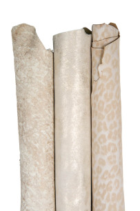 Set di 3 pelli bianco,...