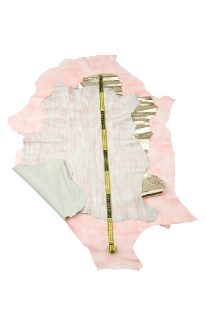 Lotto di 3 pelli ROSA e platino,...