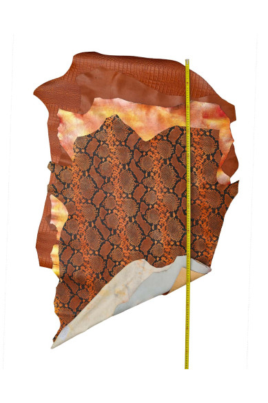 Bundle of 4 matching skins, ORANGE tone, metallic and printed crocodille lizard and python per hobbyists