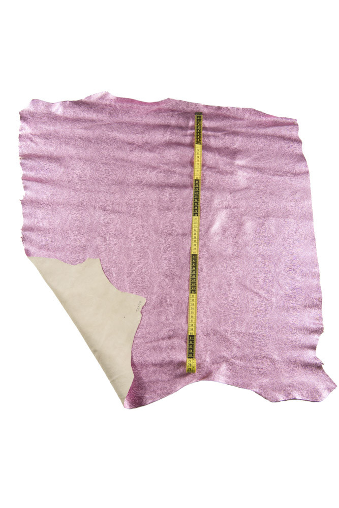 Pink METALLIC PEBBLE grain printed...