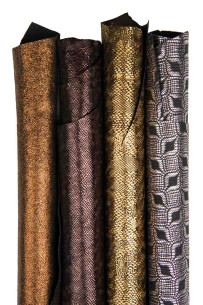 LOTTO di 4 pelli laminate...