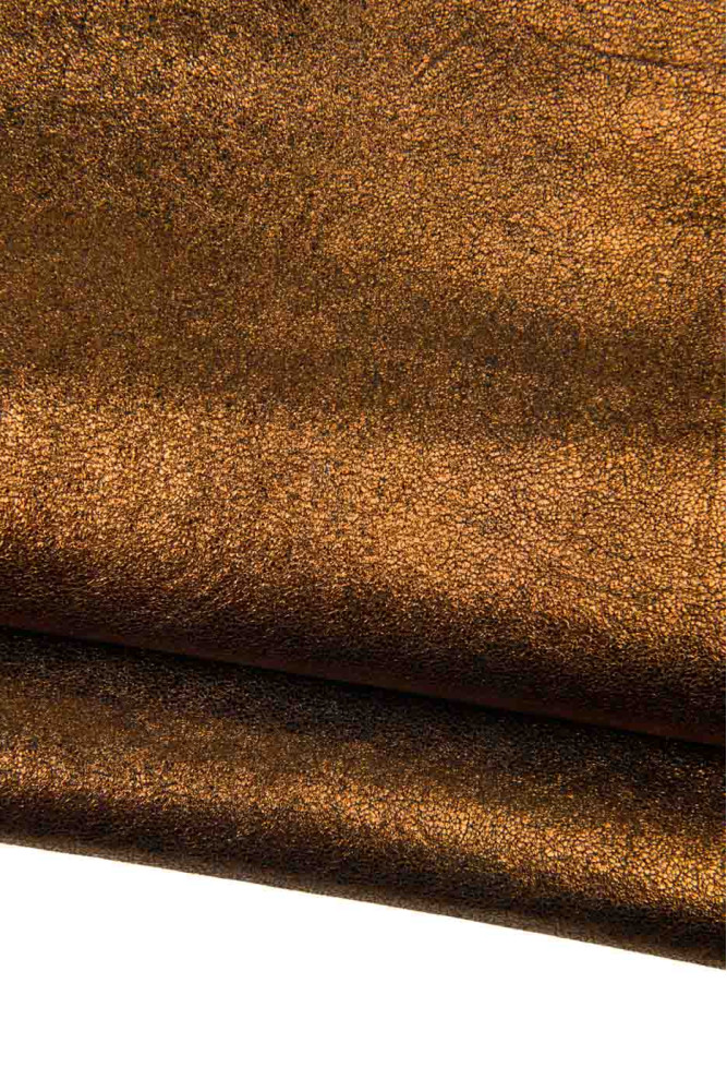 BUNDLE of 4 METALLIC leather skins as...
