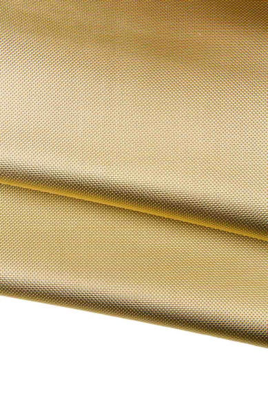 Gold METALLIC leather skin, MICRODOT bright printed goatskin, golden soft hide for hobbyists