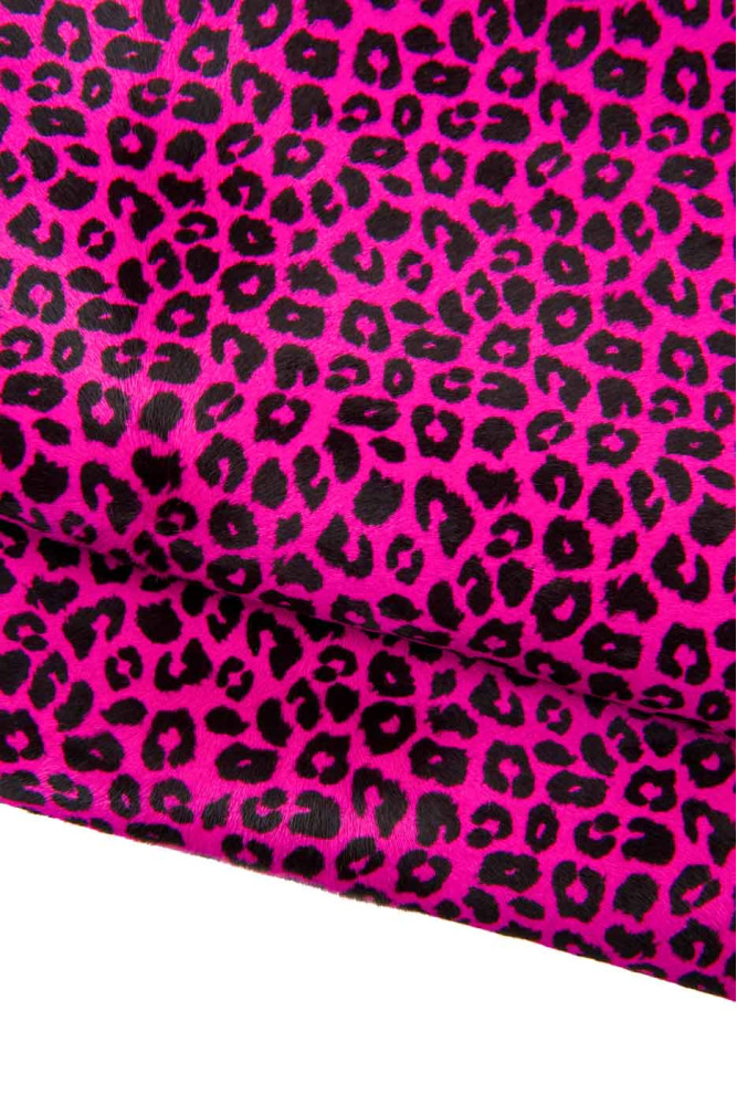 LEOPARD printed hair on leather hide,...