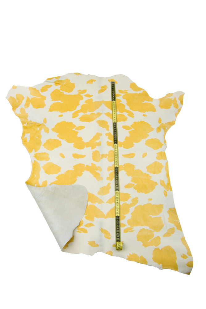 COW printed hair on leather hide,...