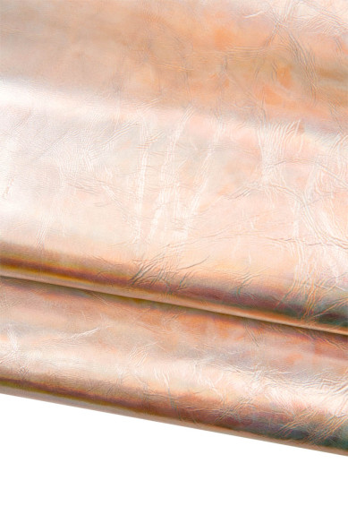 2 PINK big matching leather skins, as per picture: holographic metallic goatskin, python reptile printed skin for HOBBYISTS