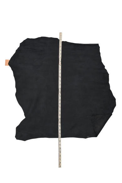 Baby calf BLACK SUEDE sheepskin, top quality soft leather skin, luxurious cowhide for crafters and diy projects