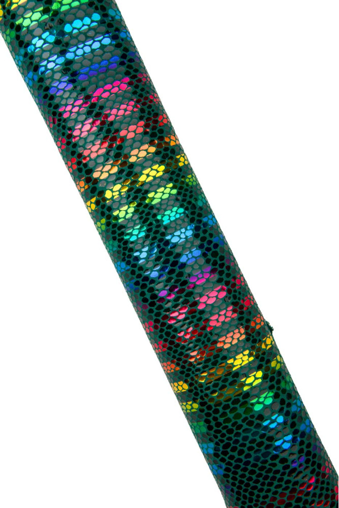 Multicolor STRIPED printed leather...