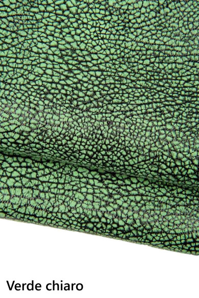 Pellame SCAMOSCIATO stampa ELEFANTE, camoscio colorato con motivo animalier, capra morbida stampata rosso, verde, giallo