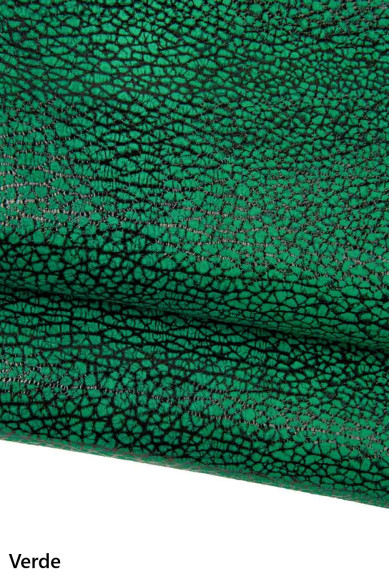 ELEPHANT printed leather skins, animal texture on SUEDE goatskins, metallic soft skins