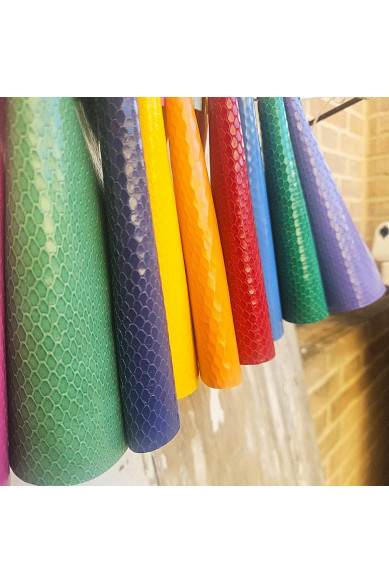 10 Colorful Printed Leather Scraps RANDOM selection, bright and solid colors, PYTHON  printed leather scraps  6x5" / 15x12 cm