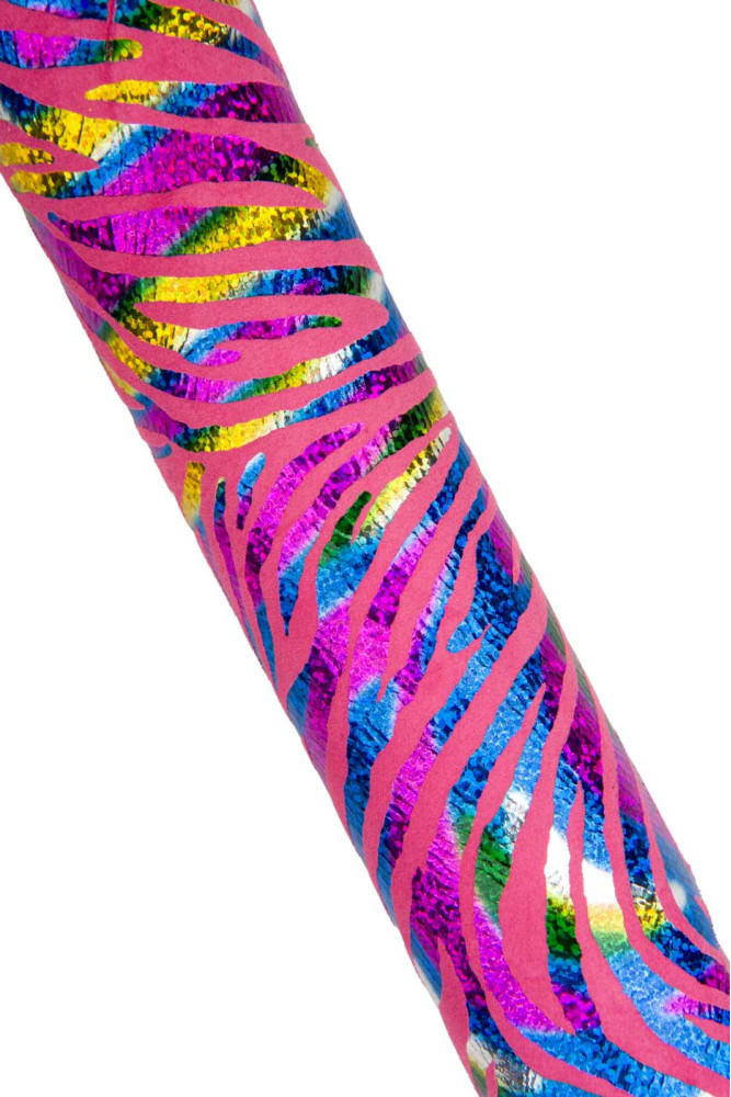 IRIDESCENT multicolor ZEBRA printed...
