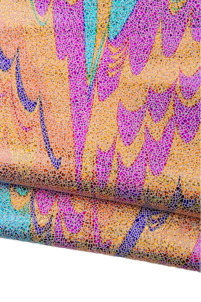 HOLOGRAPHIC MULTICOLOR goatskin,...