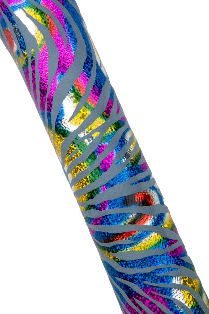 IRIDESCENT multicolor ZEBRA printed...