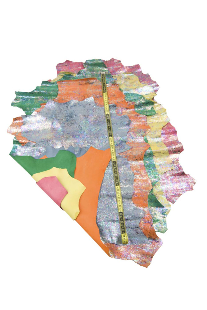 HOLOGRAPHIC METALLIC leather skin,...