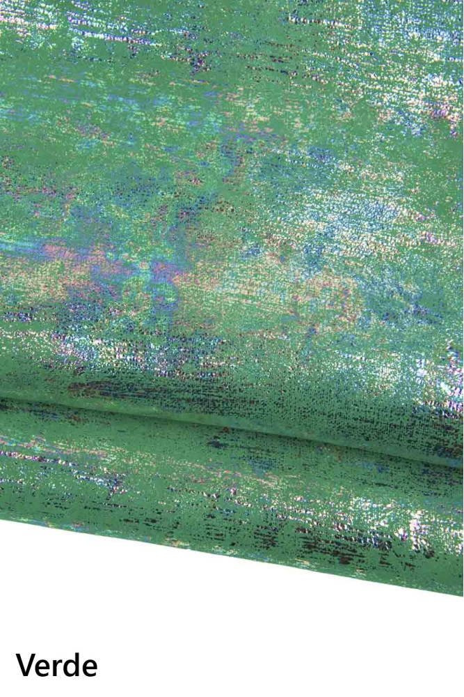 HOLOGRAPHIC METALLIC leather skin,...