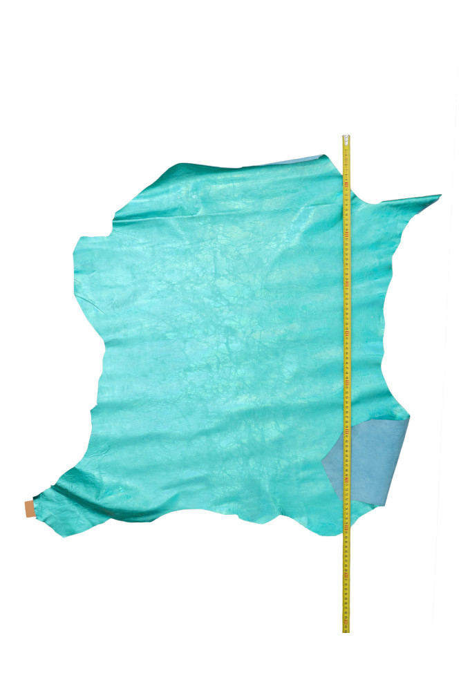 TURQUOISE metallic leather skin,...