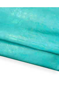TURQUOISE metallic leather...
