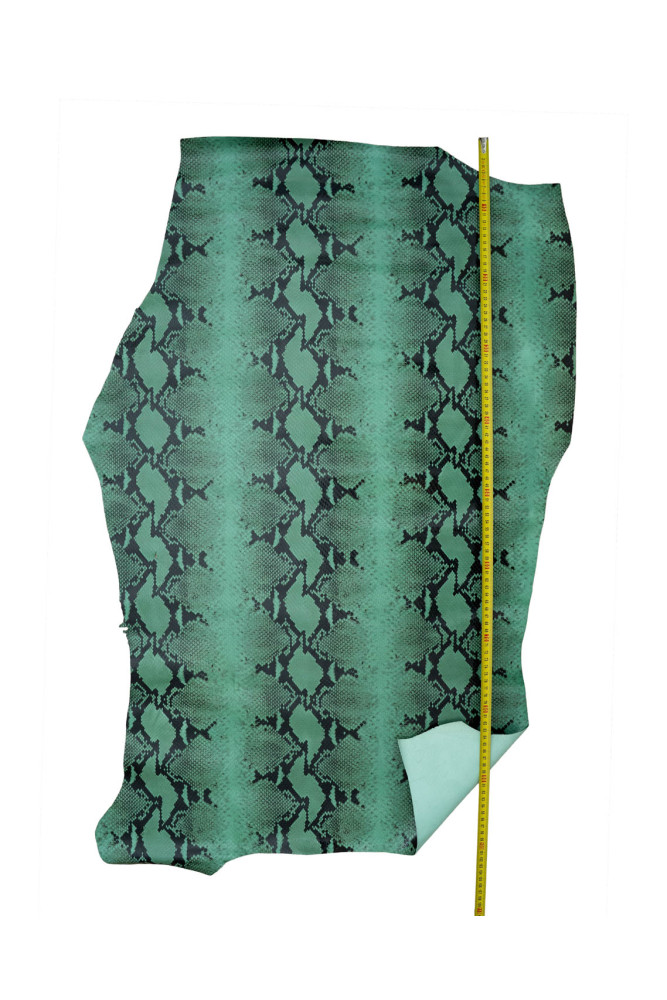Pelle PITONE verde - nero, vitello...