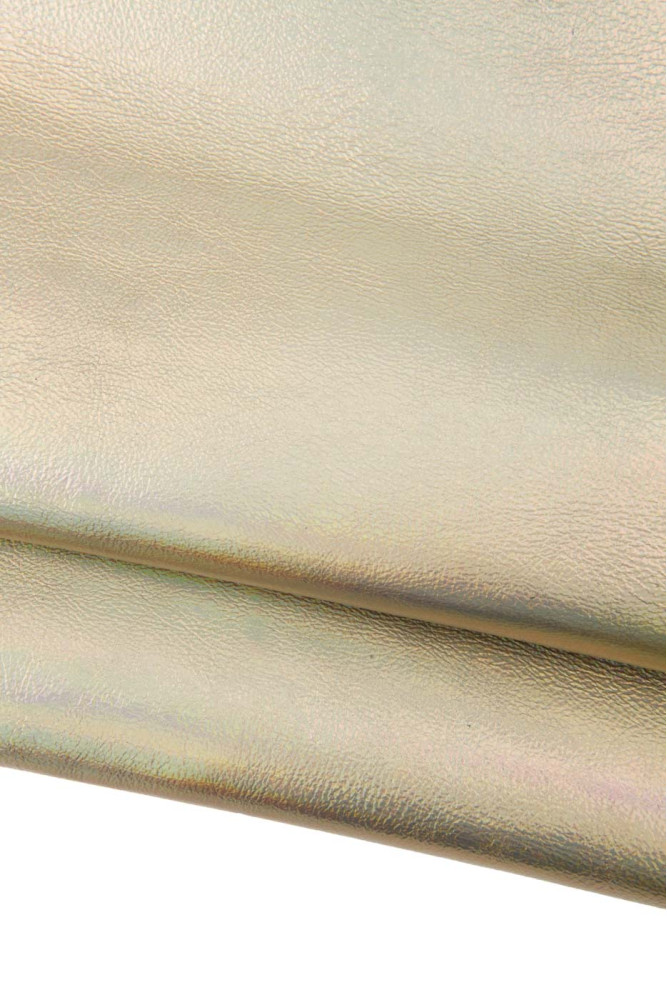 Light GOLD goatskin, IRIDESCENT...