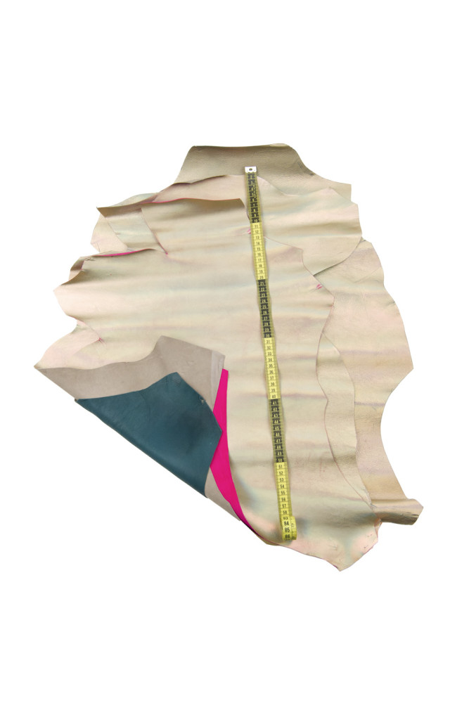 Light GOLD goatskin, IRIDESCENT...