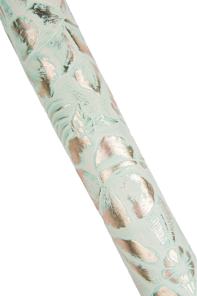 Pelle stampa FLOREALE metallizzata,...