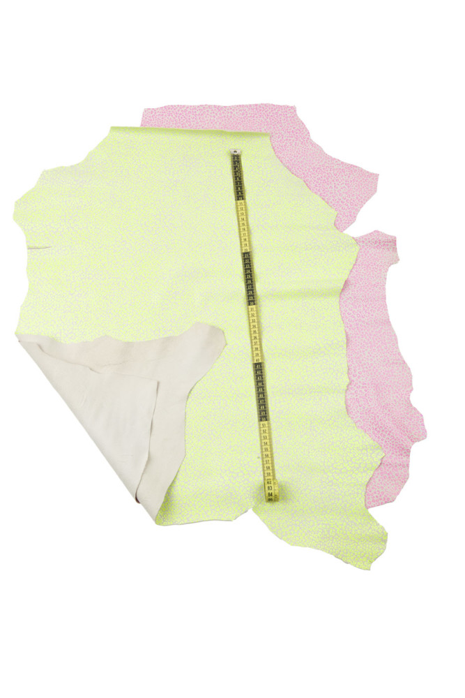 Pellame LEOPARDO FLUORESCENTE rosa -...