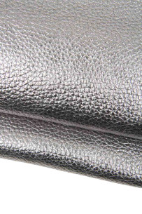 Pelle LAMINATA argento con...