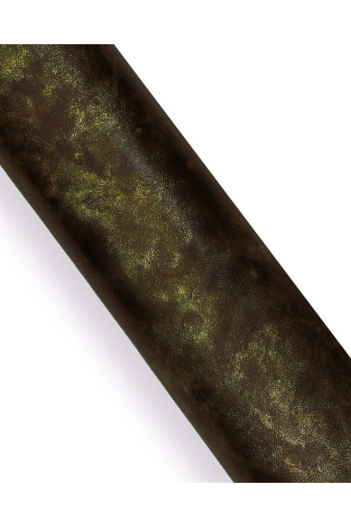 Assortment of 4 metallic printed green and blue leather hides matching goatskin hides for hobbyists