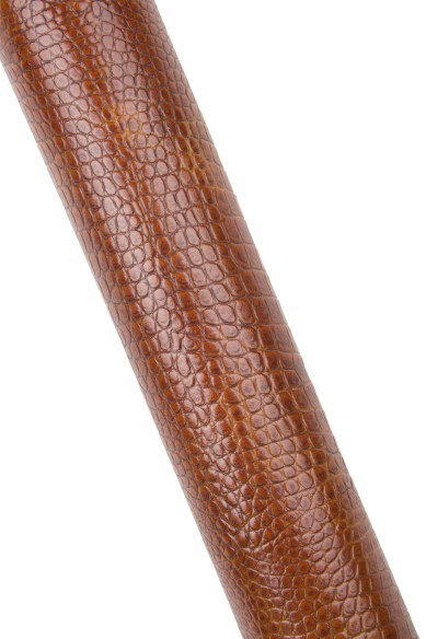 Pellame COCCODRILLO marrone, vitello stampa animalier, pelle LUCIDA tempra standard, 1.2 - 1.3 mm