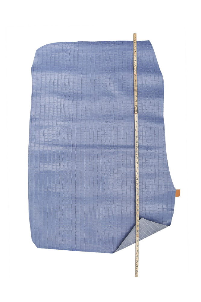 Pellame COCCODRILLO azzurro, vitello...