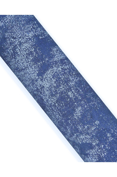 Pellame scamosciato blu, vitello stampato effetto CONSUMATO, pelle di camoscio morbido per fai da te