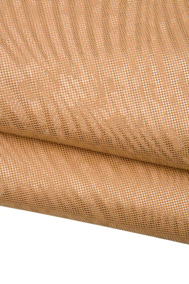 Assortimento pellami ROSA, 4 pelli di capra metallizzate  con stampe varie, materiali pregiati per il fa i da te.