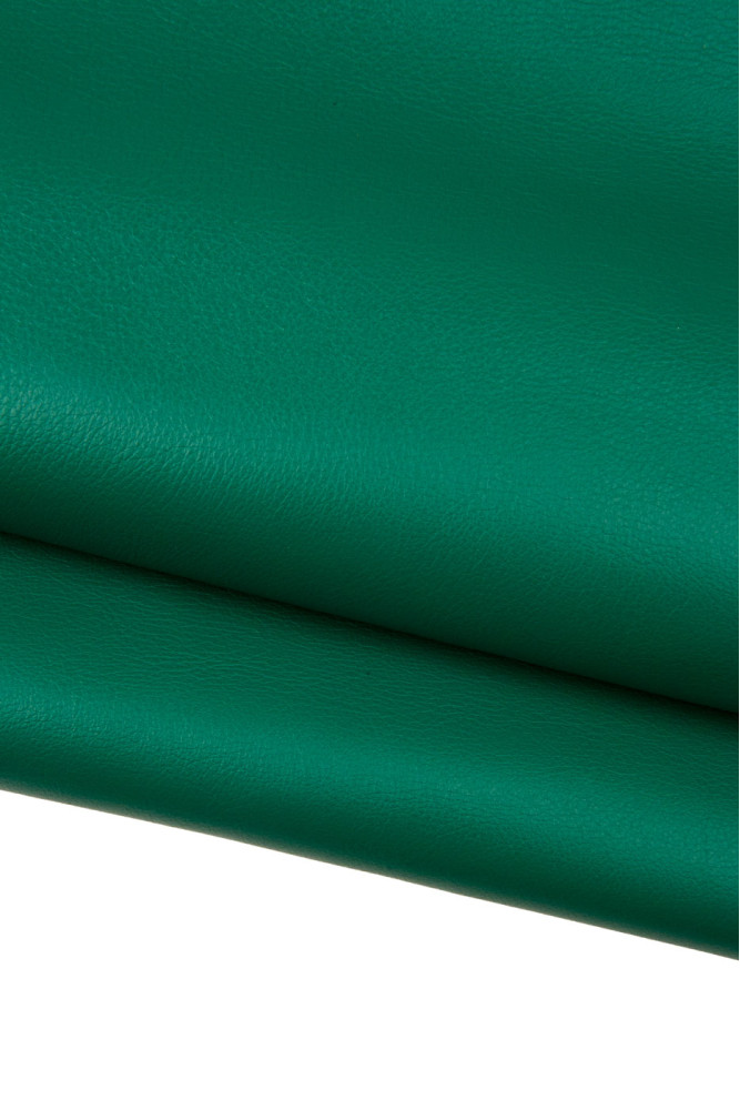 Green GRAINY leather skin, pebble...