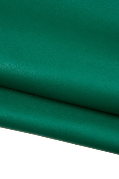 Vitello verde smeraldo con GRANA leggera, pellame BOTTALATO sportivo 1.3 - 1.4 mm per artigianato