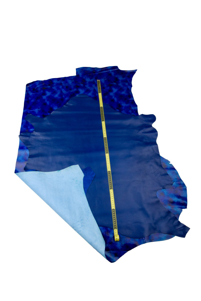 SET di 2 pelli BLU, nappa agnello...