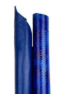 SET of 2 BLUE leather...