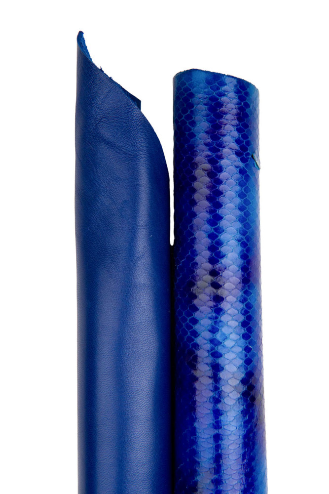 SET di 2 pelli BLU, nappa agnello...