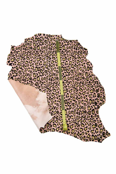 LEOPARD suede leather hide, pink, gold, black, animal printed goatskin, for hobbyists