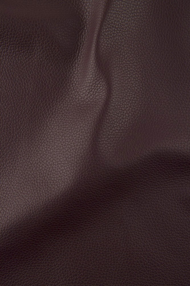 Brown pebble GRAIN printed leather...