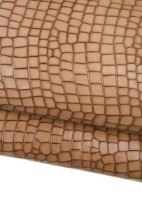Pelle COCCODRILLO beige -...