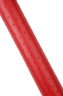 RED OSTRICH printed leather... 2