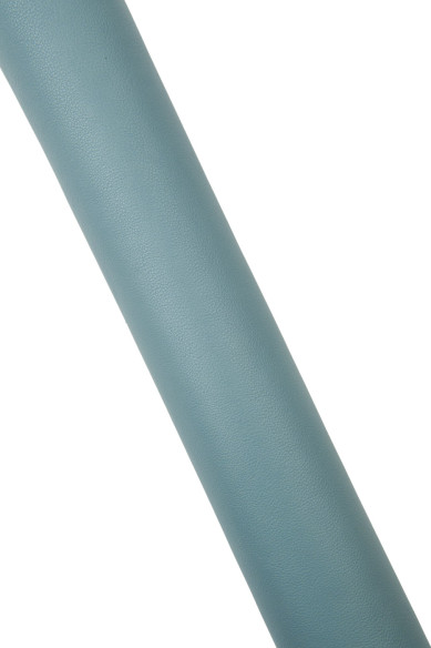 Grey blue GRAINY leather hide, GLOSSY soft calfskin, solid color thick cowhide, 2.0 - 2.1 mm