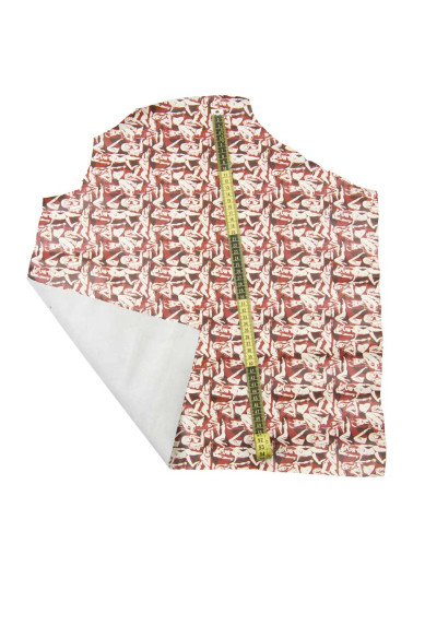 Vitello stampa SEXY rosso, bordeaux, panna, pellame ORIGINALE disegno corpi, pelle molto morbida per fai da te