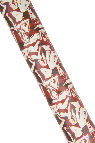 Vitello stampa SEXY rosso, bordeaux, panna, pellame ORIGINALE disegno corpi, pelle molto morbida per fai da te