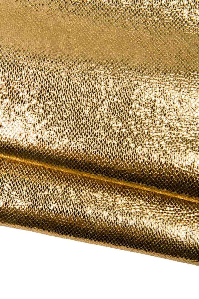 Set di 2 pelli oro stampa PITONE,...