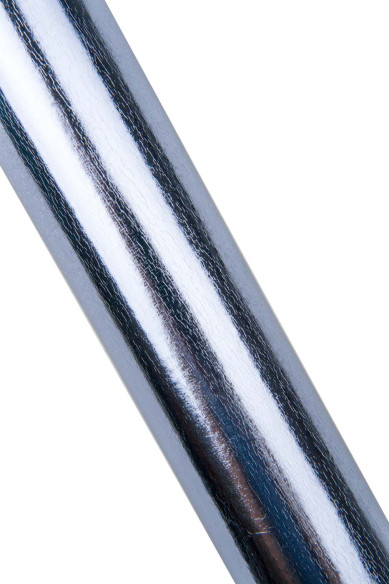 Pelle SPECCHIO acciaio con riflessi blu, vitello metallizzato liscio, pellame laminato morbido