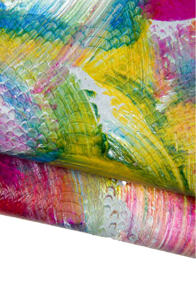 Pelle stampa RETTILE multicolor,...