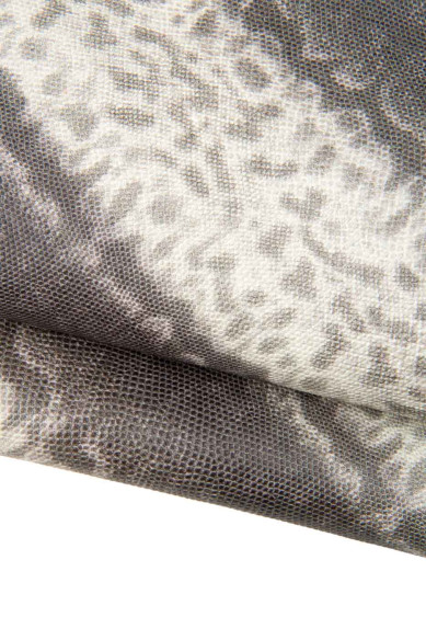 Lotto di 5 pelli grigio acciaio, assortimento di pellami di vitello morbidi metallizzati come da foto, per artigianato